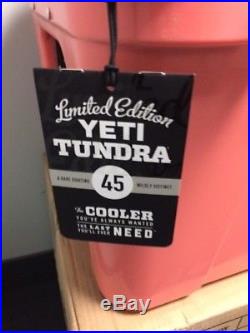 1 Limited Edition Coral Tundra 45 Yeti Cooler / Cup / Thermos