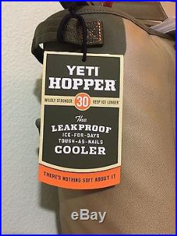 Authentic Yeti Hopper 30 Cooler Tan Blaze Orange 100% Leakproof Tough NEW