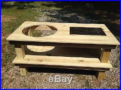 Big Green Egg Pressure Treated Pine Table with Yeti Roadie Cooler Spot