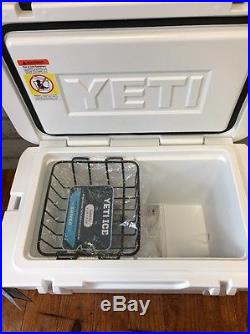 Brand New Yeti Tundra 45 White Hard-Side Cooler Free 2lb Yeti Ice