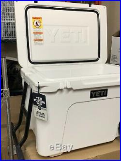 Brand new white Yeti Tundra Haul Cooler. Handle and wheels for easy transport