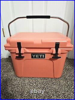 Lightly Used YETI Roadie 20 Coral Pink Limited Edition Discontinued Rare Color