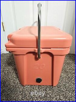 Lightly Used YETI Roadie 20 Coral Pink Limited Edition Discontinued Rare Color