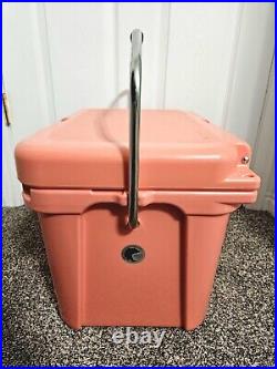 Lightly Used YETI Roadie 20 Coral Pink Limited Edition Discontinued Rare Color