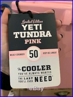 Limited Edition Pink Yeti Tundra 50 Cooler