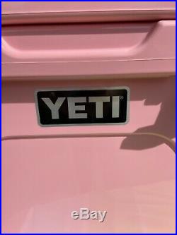 NEW Limited Edition Yeti Tundra 35 Pink Cooler + Hat + Dry Goods Basket