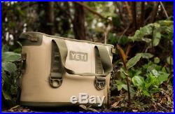 NEW YETI Hopper 30 Cooler Portable Cooler Bag Tan Orange with Sidekick