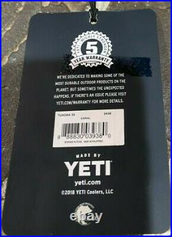 NEW YETI Tundra 35 Coral Hard Cooler Discontinued Rare Color