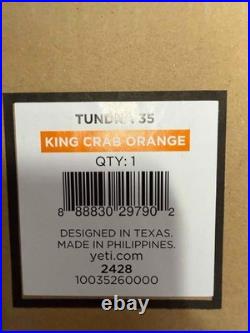 NEW YETI Tundra 35 King Crab Orange Cooler