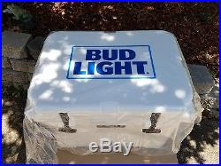 NEW! YETI Tundra 35 Quart Hard Cooler Limited Edition BUD LIGHT White