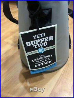 NEW! Yeti Hopper 40 Portable Cooler Fog Grey/Tahoe Blue