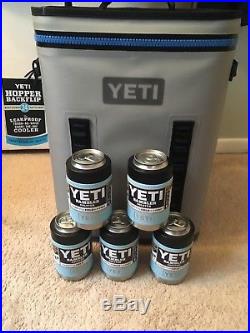NWT YETI Hopper BackFlip 24 Backpack Cooler + 5 matching Yeti Rambler Colsters