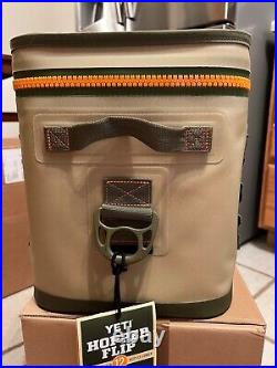 NWT Yeti Hopper Flip 12 Brown Field Tan/Blaze Orange ORIGINAL VERSION