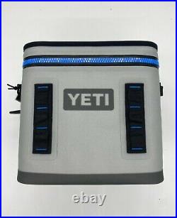 NWT Yeti Hopper Flip 12 Fog Gray/Tahoe Blue Soft Cooler (Missing Strap)