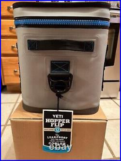NWT Yeti Hopper Flip 12 Soft Cooler Fog Gray/Tahoe Blue First Generation