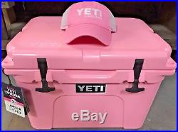 New In Box Pink Yeti Tundra 50 Qt Cooler Limited Edition Color WithFree Yeti Hat