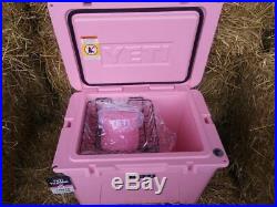 New In Box Pink Yeti Tundra 50 Qt Cooler Limited Edition Color WithFree Yeti Hat