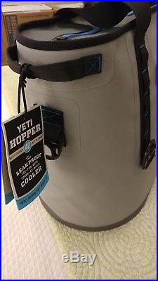 New YETI Hopper 40 Portable Cooler Fog Gray / Tahoe Blue