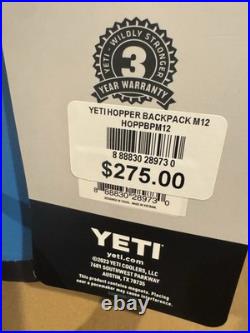 New YETI Hopper M12 Soft Backpack Cooler Big Wave Blue NWT