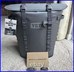 New YETI Hopper M20 Soft Backpack Cooler Charcoal Gray RARE! Ships Quick