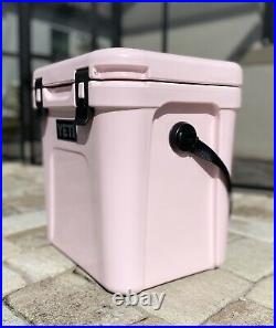 New! YETI Roadie 24 Hard Cooler with Shoulder Strap Ice Pink