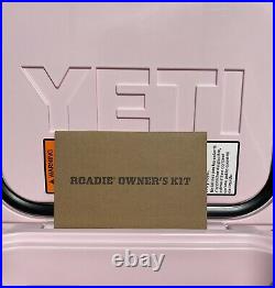 New! YETI Roadie 24 Hard Cooler with Shoulder Strap Ice Pink