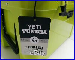 New YETI Tundra 45 Chartreuse cooler sealed box Rare color