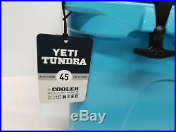 New YETI Tundra 45 Reef Blue cooler in open box