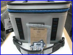 New Yeti Hopper Flip 18 Soft Cooler Fog Gray/Tahoe Blue withbox