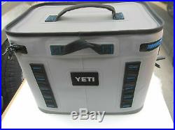 New Yeti Hopper Flip 18 Soft Cooler Fog Gray/Tahoe Blue withbox