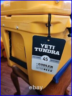 New Yeti Tundra 45 Limited Edition Alpine Yellow Hard Cooler With Tags