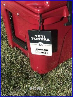 New Yeti Tundra 45 Limited Edition Harvest Red Hard Cooler With Tag