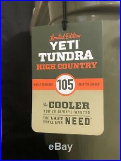 New Yeti Tundra Cooler 105 High Country Limited Edition With Olive Ramblers