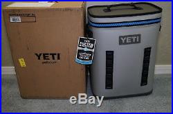 New in Box! Yeti Hopper Backflip 24 Soft Sided Cooler/Backpack, Fog Gray