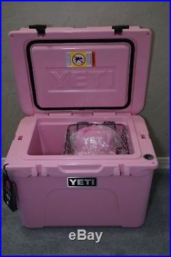 New in Box Yeti Tundra 35 Cooler Limited Edition Pink with Pink Yeti Hat
