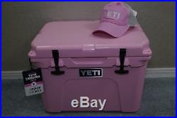 New in Box! Yeti Tundra 35 Cooler Limited Edition Pink with Pink Yeti Hat