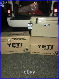 New in Box Yeti Tundra 45 Hard Cooler TAN