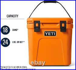 Orange 24 Durable Portable Lightweight Outdoor Cooler 14.5D x 16.5W x 17.5H