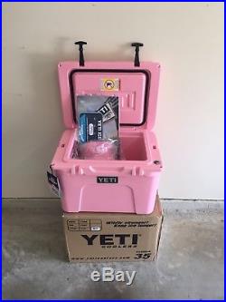 PINK Yeti Tundra 35 Cooler Limited Edition WITH FREE PINK YETI HAT