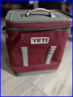 RARE YETI Hopper Backflip 24 Soft Sided Backpack Cooler In Harvest Red
