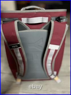 RARE YETI Hopper Backflip 24 Soft Sided Backpack Cooler In Harvest Red