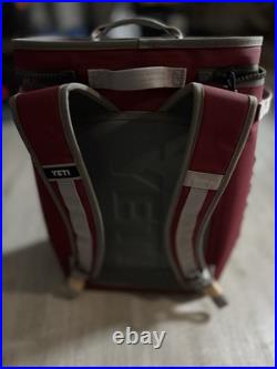 RARE YETI Hopper Backflip 24 Soft Sided Backpack Cooler In Harvest Red