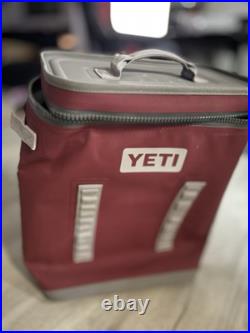 RARE YETI Hopper Backflip 24 Soft Sided Backpack Cooler In Harvest Red