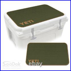 SeaDek Pad fits YETI Tundra Cooler Marine EVA Mat OliveGreen/Tan YETI Left