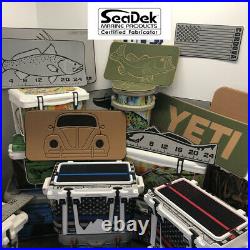 SeaDek Pad fits YETI Tundra Cooler Marine EVA Mat OliveGrn/Tan YETI Teak