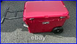 Sold Out HARVEST RED YETI TUNDRA HAUL WHEELED COOLER Roll Tide! Bama