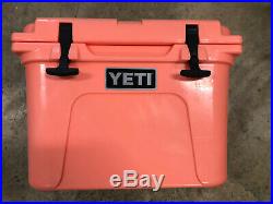 USED YETI CORAL Limited Edition Roadie 20 Cooler Discontinued Rare Limited