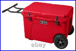 YETI 10060350000 Tundra Haul Portable Wheeled 50 qt Cooler Rescue Red