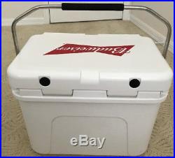 YETI BUDWEISER Roadie 20 Qt Cooler White With Budwiser Logo NEW Rare Limited Ed