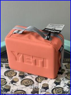 YETI CORAL 20oz & Daytrip Lunch Box CORAL Bag NWT Mini Cooler Insulated